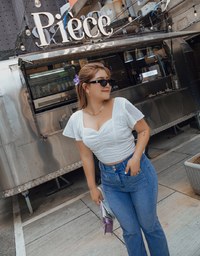 Classy Embossed Ruffle Sleeve Crop Top