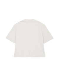 Décolleté V Lapel Knit Crop Top