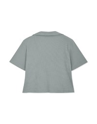 Décolleté V Lapel Knit Crop Top