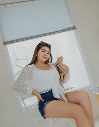 Striped Tie-Ribbon Sheer Crop Blouse Shirt