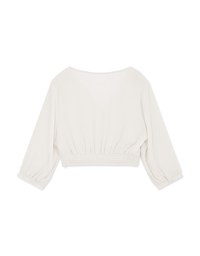 Voguish Crossover Pleated Crop Top