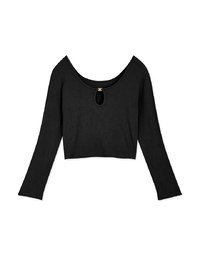 Enhanced Hollow Striped Crop Top