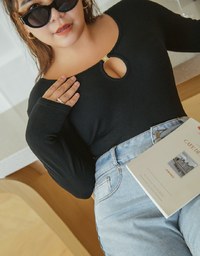 Enhanced Hollow Striped Crop Top