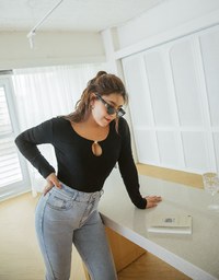 Enhanced Hollow Striped Crop Top