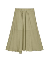 Irregular Layered Slit Flowy Maxi Skirt