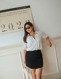 360° Pleated Slim Skort