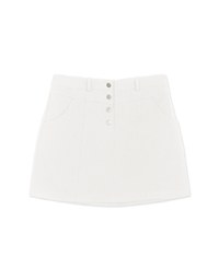Edgy Chic High Waisted Button-down Mini Skirt
