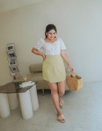Minimalist Bias Cut A-Line Mini Skirt