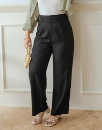 Intellectual High Waisted Suit Wide Pants