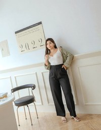 Intellectual High Waisted Suit Wide Pants