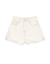 Iconic Seamline Ripped Shorts