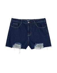 Casual Chic Ripped Denim Jeans Shorts