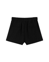 Simple Plain Pleated Slim Fit Shorts