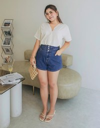 【Den!m LITE】Breezy Cooling No Filter Shape-Up Slimming Denim Shorts