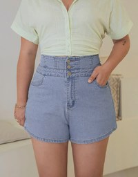 【Den!m LITE】Breezy Cooling No Filter Shape-Up Slimming Denim Shorts