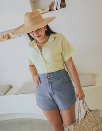 【Den!m LITE】Breezy Cooling No Filter Shape-Up Slimming Denim Shorts