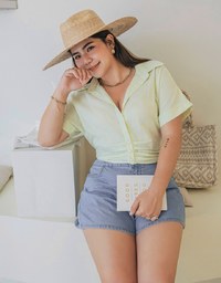 【Den!m LITE】Breezy Cooling No Filter Shape-Up Slimming Denim Shorts