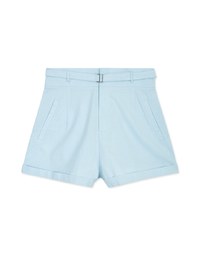 Basic Versatile High Waisted Turn-Up Shorts (With Belt)
