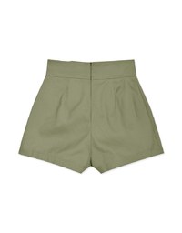 Bias-Cut Buttoned A-Line Skort