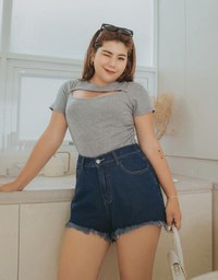 Denim Jeans Shorts With Drawers