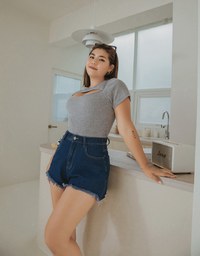 Denim Jeans Shorts With Drawers