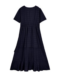 Sweet Sultry Textured Ruffled Maxi Dress