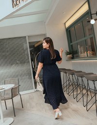Sweet Sultry Textured Ruffled Maxi Dress