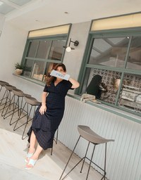 Sweet Sultry Textured Ruffled Maxi Dress