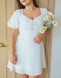Sweet Sultry Puff Sleeve Mini Dress