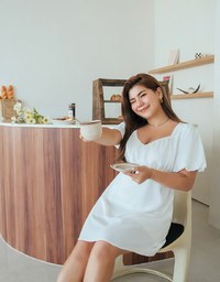 Sweet Sultry Puff Sleeve Mini Dress