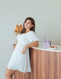 Sweet Sultry Puff Sleeve Mini Dress
