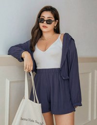 Elevated Casual Sun Protection Cooling Cinched Waist Hoodie