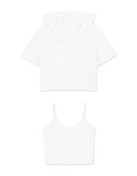 Casual Chic Two-Piece Hoodie Crop Top