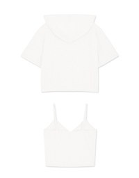 Casual Chic Two-Piece Hoodie Crop Top