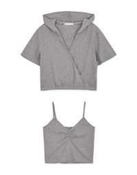 Casual Chic Two-Piece Hoodie Crop Top