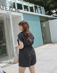 Casual Chic Drawstring Playsuit