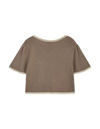Finest Minimalistic Two-Tone Knit Top