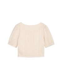 Feminine Aesthetic Pleated Buttoned Top