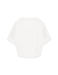 Finest Front Knot Short Sleeve Blouse Shirt
