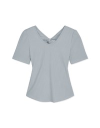 Basic Minimalistic Back Knot Hollow Knit Top