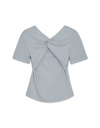 Basic Minimalistic Back Knot Hollow Knit Top