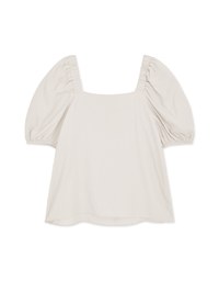 Enhanced Square Neck Ruffled Splice Top