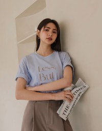 【Vacanza】Basic Minimalistic OVERSIZE Slogan Top