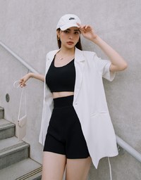 【Vacanza 】Straight Stripe Tank Top (With Chest Pad)