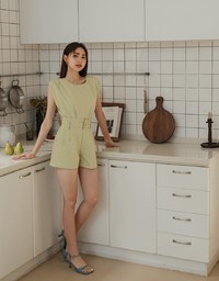 【Vacanza】Shoulder Scrunch Sleeveless Tank Top