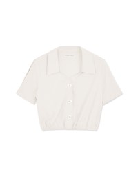 Sleeve Pleated Details Under The Shrunken Waist Shirt
