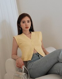 Beyond Basic 2WAY Buttoned Vest Top