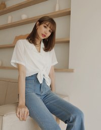 Smart Casual Short Sleeve Chiffon Blouse Shirt