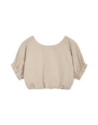 2WAY Button Down Cinched Waist Crop Top