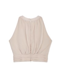 Soigné Pleated Halter Chiffon Top
